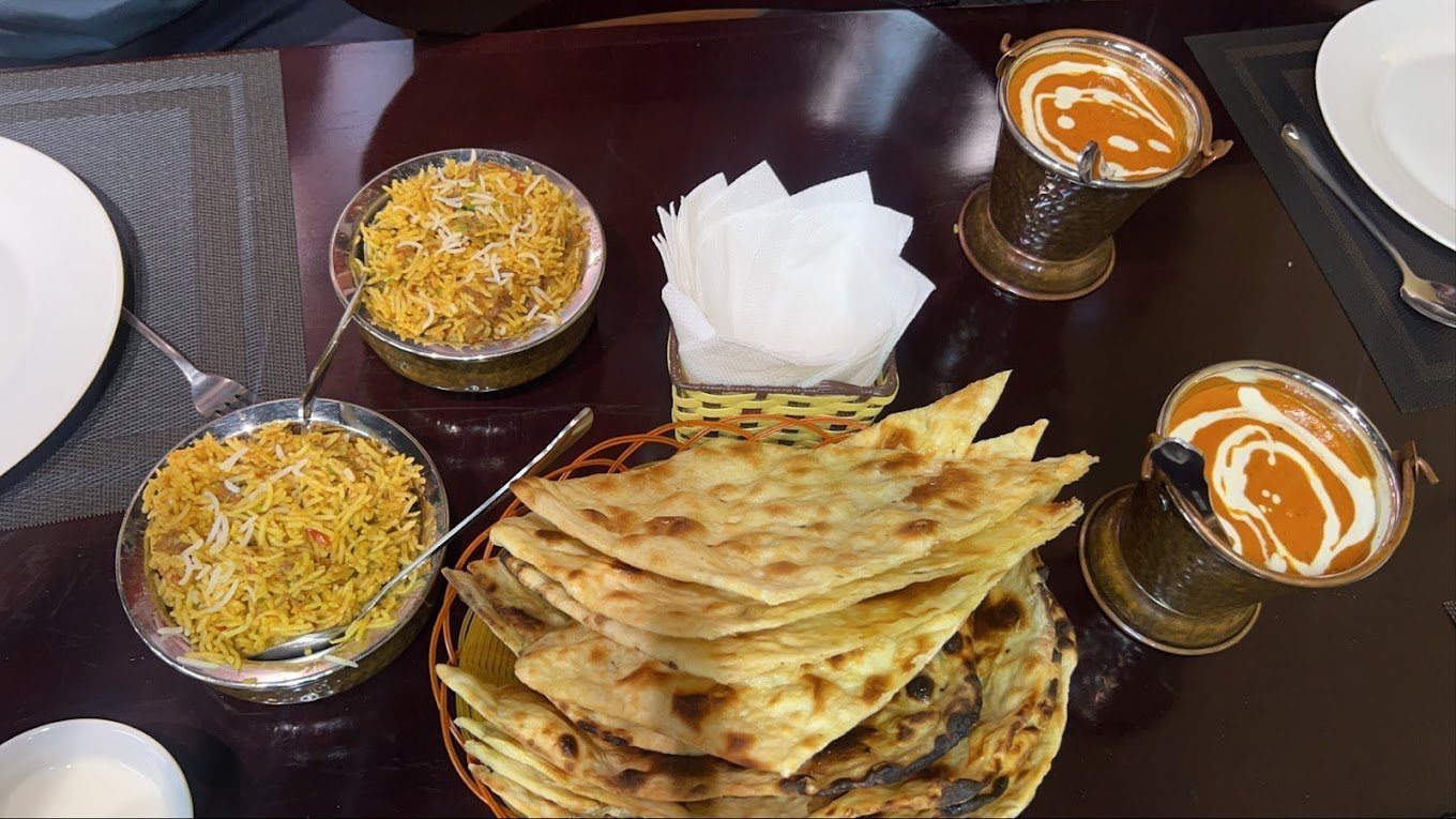 Naan and butter chicken